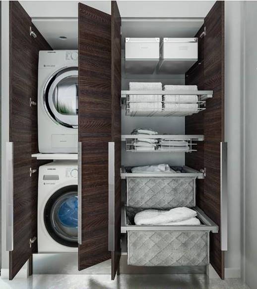 Arredamento bagno: mobile Birex Colonna porta lavatrice - asciugatrice in  Offerta Outlet