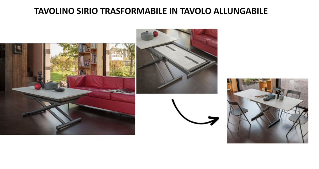Tavolo Tavoletto by Altacom trasformabile da tavolo a letto